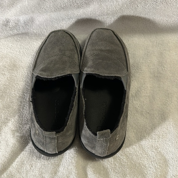 Spenco Grey Suede Size 7.5 Loafers with Full Contact Supportive Footbed - Picture 2 of 4